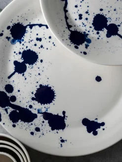 Serviesset Pacific blauw van porselein, 4 personen (16-delig)