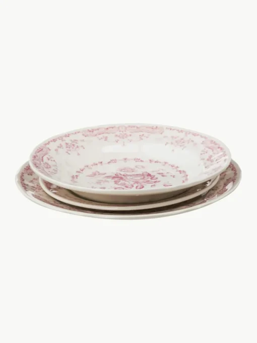 Serviesset Rose met bloemmotief, 6 personen (18-delig)