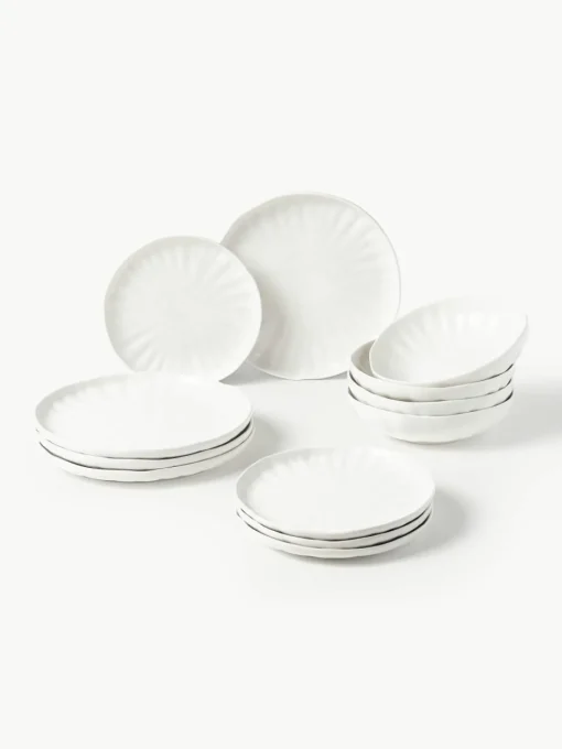 Serviesset Sali met reliëf, 4 personen (12-delig)
