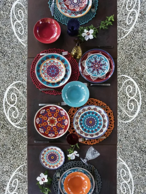 Serviesset Shiraz van porselein, 6 personen (18-delig)