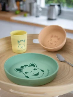 Serviesset Sophie la girafe van silicone, 4-delig