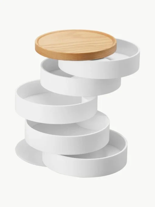 Sieradendoos Tosca met houten deksel, 5 niveaus