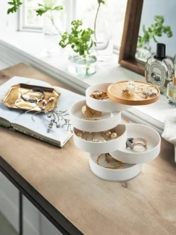 Sieradendoos Tosca met houten deksel, 5 niveaus