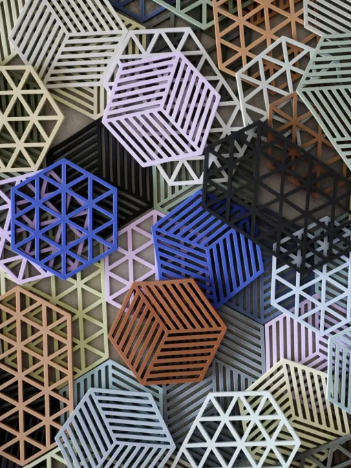 Siliconen onderzetter Triangles