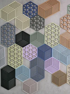 Siliconen onderzetter Triangles