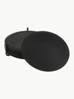 Siliconen onderzetters Plain met standaard, 6 stuks