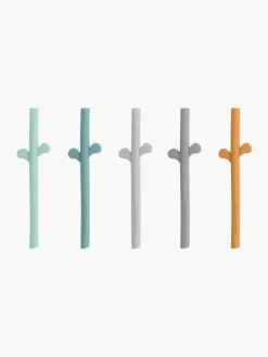 Siliconen rietjes Peekaboo, set van 5