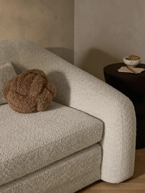 Slaapbank Eliot (2-zits) uit teddy-bouclé