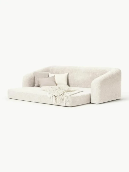 Slaapbank Eliot (3-zits) uit teddy-bouclé