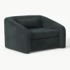 Slaapfauteuil Eliot uit teddy-bouclé