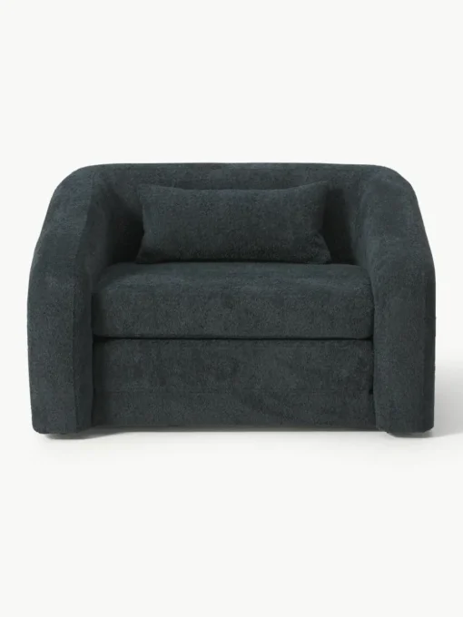 Slaapfauteuil Eliot uit teddy-bouclé