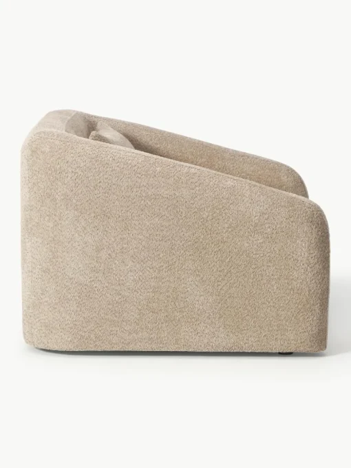 Slaapfauteuil Eliot uit teddy-bouclé