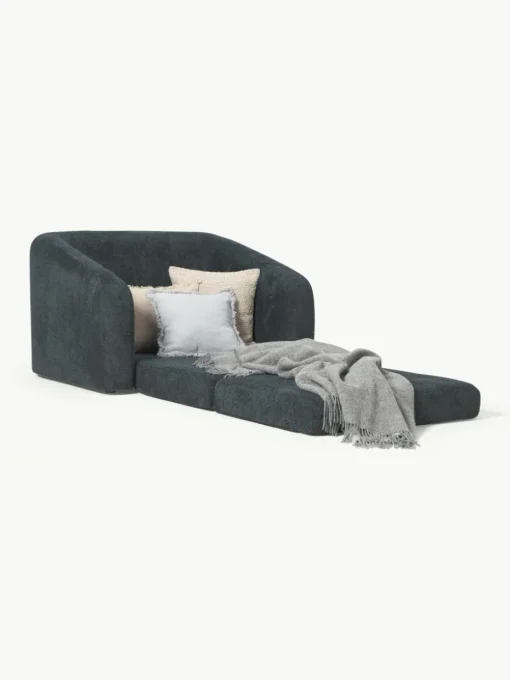 Slaapfauteuil Eliot uit teddy-bouclé