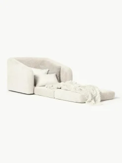 Slaapfauteuil Eliot uit teddy-bouclé