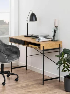 Smal bureau Angus met opbergruimte