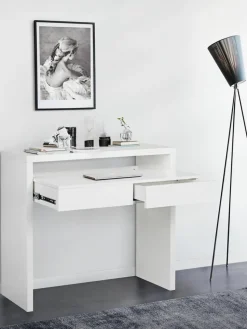 Smal bureau Teresa met uitschuifbare tafelblad