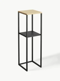 Smal wandrek Tower van metaal en bamboehout