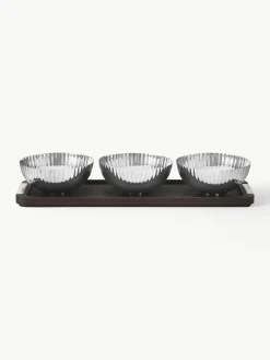 Snackschalenset Bernadotte met serveerplateau, set van 4