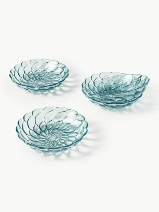 Soepborden Jellies met structuurpatroon, 4 stuks