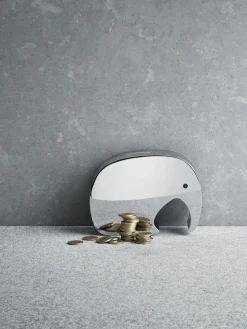 Spaarpot Moneyphant van edelstaal