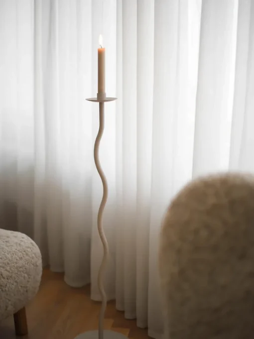 Staande kaarshouder Curved, H 86 cm