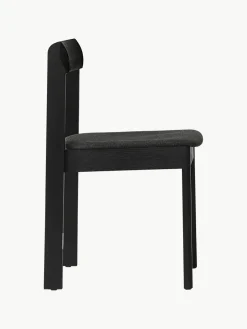 Stapelbare stoelen Blueprint van eikenhout met zitkussen, 2 stuks