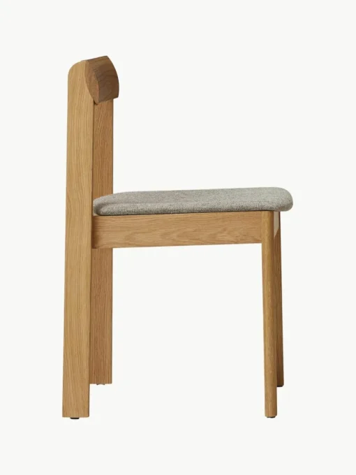 Stapelbare stoelen Blueprint van eikenhout met zitkussen, 2 stuks