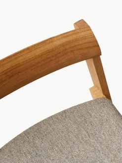 Stapelbare stoelen Blueprint van eikenhout met zitkussen, 2 stuks