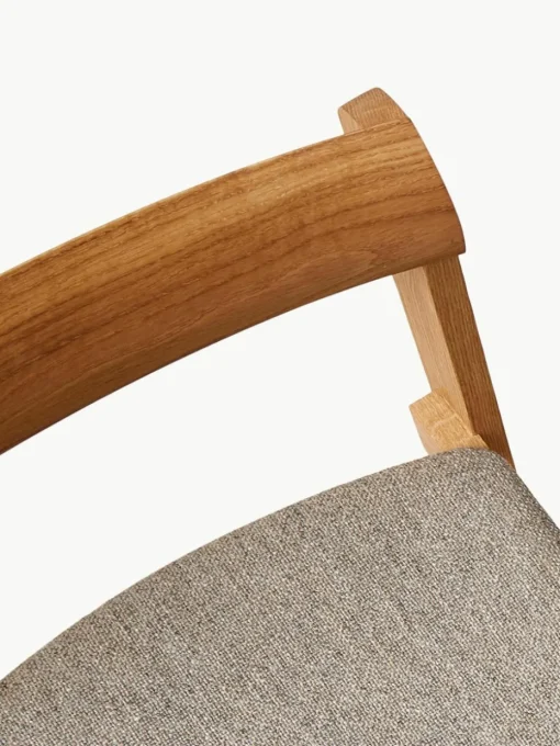 Stapelbare stoelen Blueprint van eikenhout met zitkussen, 2 stuks