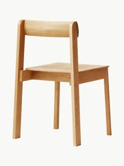 Stapelbare stoelen Blueprint van eikenhout, 2 stuks