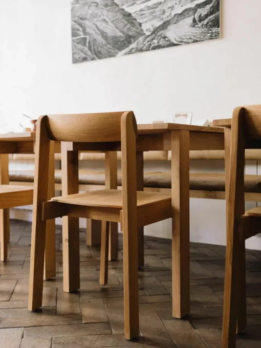 Stapelbare stoelen Blueprint van eikenhout, 2 stuks