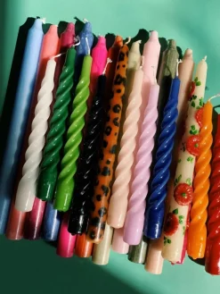 Steekkaarsen Mixed Twisted, 6-delig
