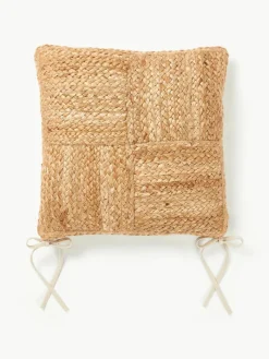 Stoelkussen Bono van jute, 2 stuks