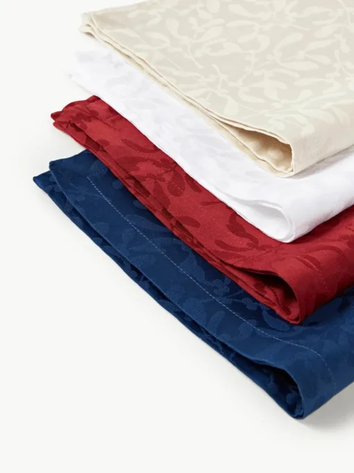 Stoffen servetten Hollyn met winters motief, 4 stuks