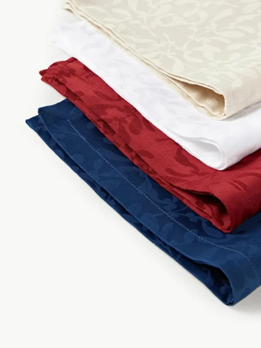 Stoffen servetten Hollyn met winters motief, 4 stuks