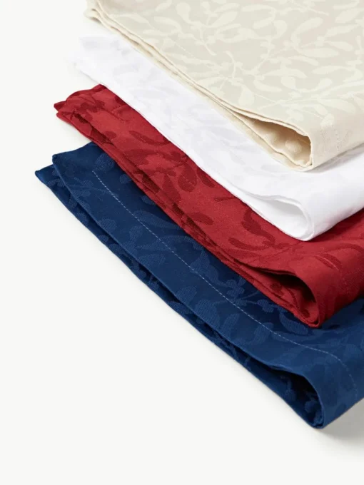 Stoffen servetten Hollyn met winters motief, 4 stuks