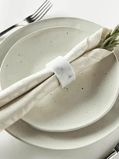 Stoffen servetten Hollyn met winters motief, 4 stuks
