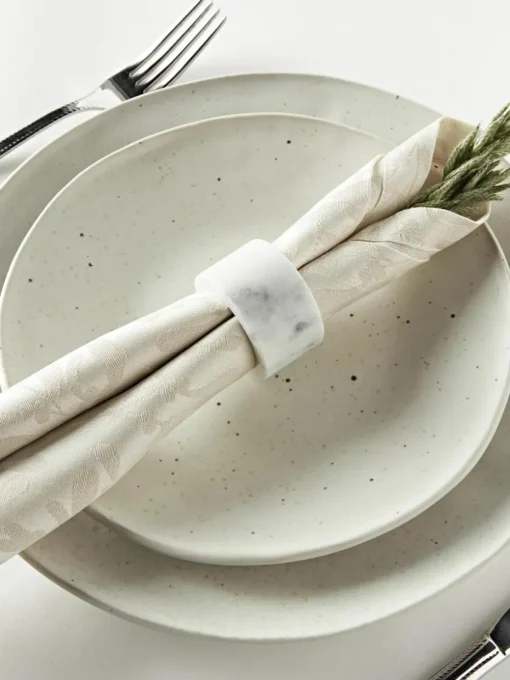 Stoffen servetten Hollyn met winters motief, 4 stuks