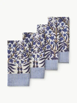 Stoffen servetten Jasmine met bloemmotief, 4 stuks