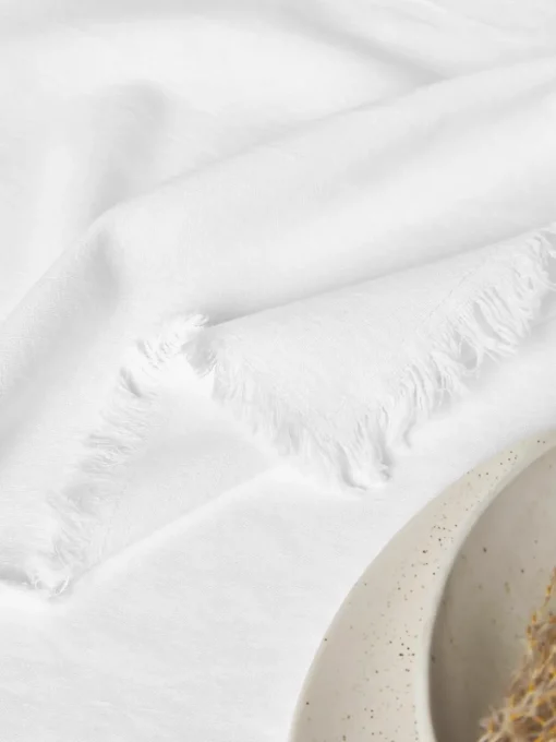 Stoffen servetten Nalia met franjes, 2 stuks