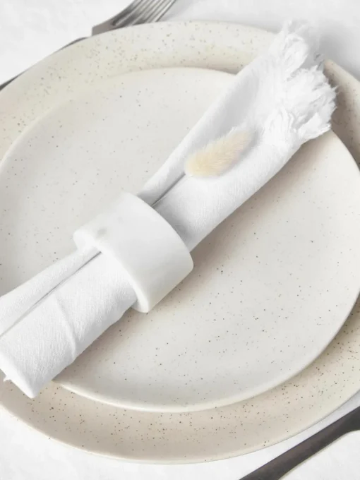 Stoffen servetten Nalia met franjes, 2 stuks