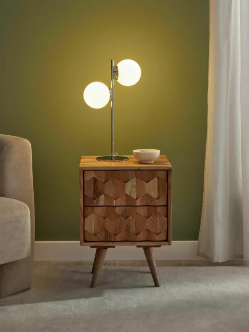 Tafellamp Atlanta van opaalglas