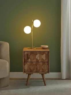 Tafellamp Atlanta van opaalglas