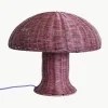Tafellamp Burgundy van rotan