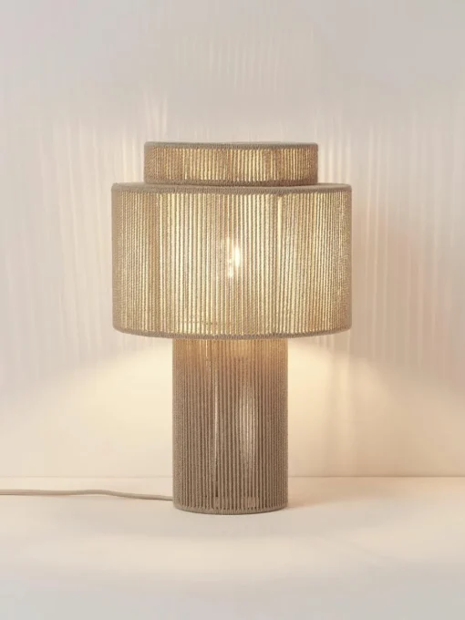 Tafellamp Lace van linnen draden