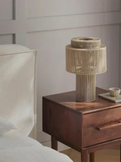 Tafellamp Lace van linnen draden