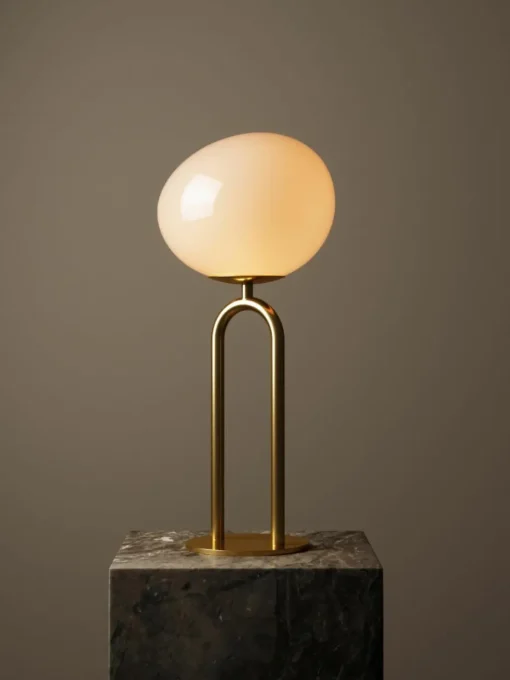 Tafellamp Shapes van opaalglas