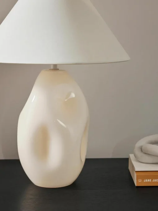 Tafellamp Xilia van opaalglas
