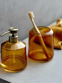 Tandenborstelbeker Vintage van glas