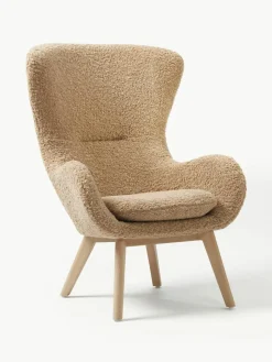 Teddy fauteuil Wing met houten poten